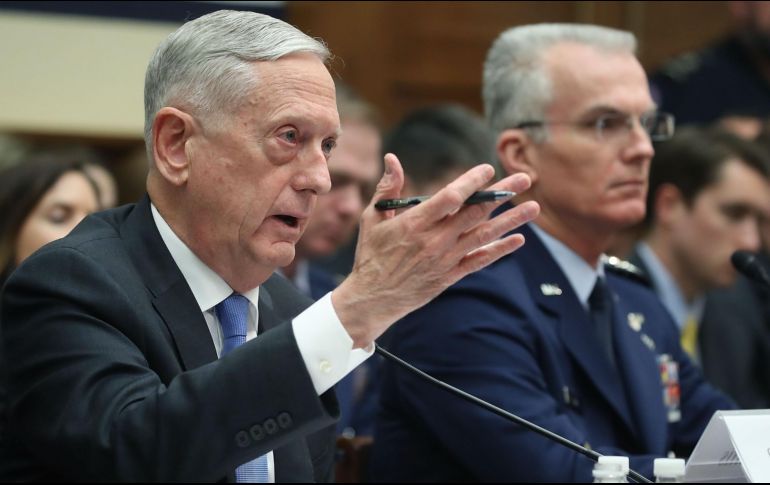 Mattis compareció ante la Cámara Baja para pedir que el Congreso apruebe siete mil MDD en el presupuesto federal para financiar la nueva Estrategia de Defensa Nacional. AFP / M. Wilson