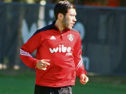 Juan Pablo Vigón. El futbolista reconoció que le gusta la forma en la cual ve el futbol el técnico rojinegro, Rubén Omar Romano. EL INFORMADOR/A. Ramírez