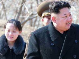 La hermana del líder (i) y el resto de delegación asistirán el viernes a la ceremonia inaugural de los Juegos en PyeongChang. EFE/KCNA