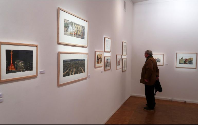 Para hacer el trabajo, el artista viajó por primera vez a México durante más de un mes para realizar más de 120 dibujos y pinturas de la capital. NOTIMEX/D. del Río