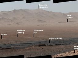 A través del vehículo explorador Curiosity científicos estudian los diminutos y oscuros bultos en forma de estrella y cola de golondrina en el lecho rocoso de 
