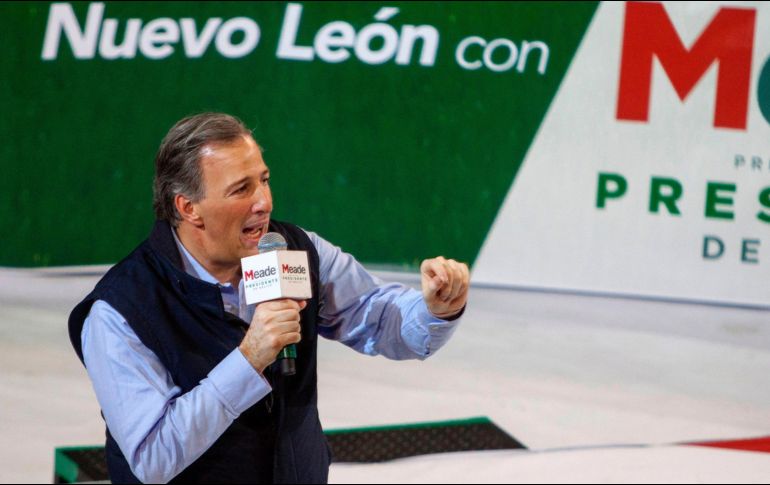 Jose Antonio Meade de gira en Nuevo León. AFP / J. Aguilar