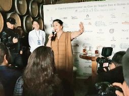 La actriz dictó la charla “Divas, Cine y Tequila”. EL INFORMADOR/M. Castillo