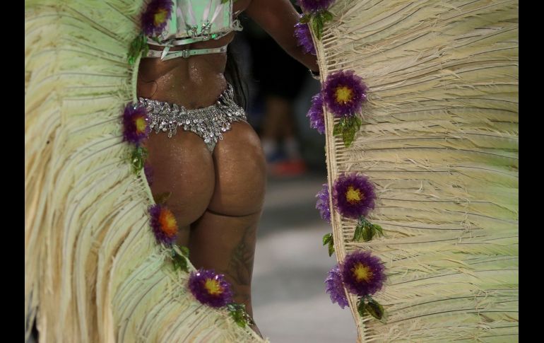 Integrantes de la escuela de samba Mocidade Independente de Padre Miguel.