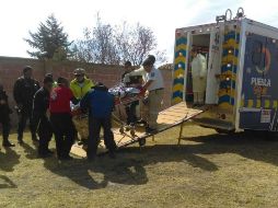 Paramédicos del SUMA acudieron al lugar y trasladaron al herido vía aérea al Hospital Naval en la Ciudad de México. TWITTER / @chalchi_noticia