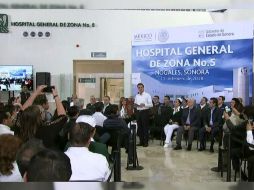 El Mandatario inauguró el Hospital General de Zona número 5 del IMSS en Nogales, su compromiso 194 de campaña. TWITTER / @PresidenciaMX