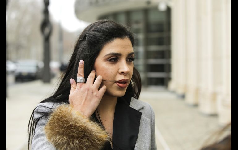 Emma Coronel Aispuro, esposa de Guzmán, ha acudido a las audiencias en los tribunales en la ciudad de Nueva York previas al juicio. Imagen del 15 de febrero de 2018. EFE/ARCHIVO