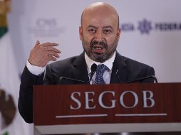 Renato Sales destacó la detención de cuatro personas, entre ellas, Arnulfo “N”, relacionado con la emboscada a elementos de la AIC en Guerrero en junio pasado.  EFE / S. Gutiérrez