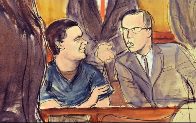 El narcotraficante quiso leer una carta en la audiencia, pero el juez Brian Cogan no se lo permitió, y la fiscalía dijo estar preocupada de que enviase mensajes a alguien. AP / E. Williams