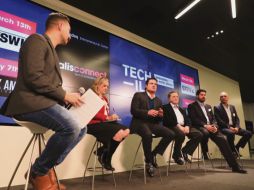 Plan tecnológico. El gobernador de Jalisco, Aristóteles Sandoval (centro), durante su gira por California, en la Unión Americana. ESPECIAL