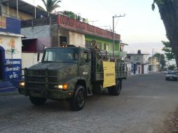 Además del recorrido, soldados instalaron un albergue en la Escuela Primaria 