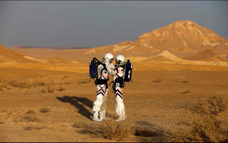 La elección del Negev se debe a las similitudes con el planeta Rojo en términos de geología, aridez y aislamiento. AFP/M. Kahana