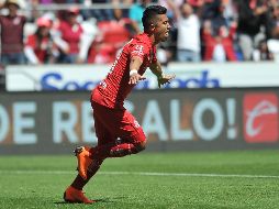 Fernando Uribe anotó los goles del partido por parte de Toluca, a los minutos 16 y 51. AFP/R. Vázquez