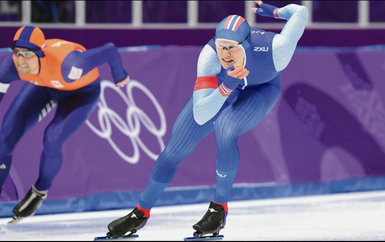 Havard Lorentzen. El noruego “voló” en la pista. NTX