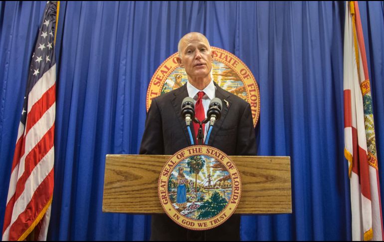 Rick Scott ofreció una conferencia de prensa este viernes. AP/AP/M. Wallheiser