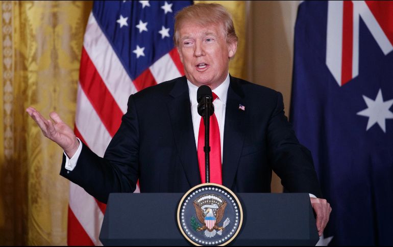 El mandatario de EU definió las sanciones como las “más severas que se hayan impuesto a un país”. EFE / S. Thew