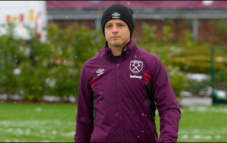 Javier “Chicharito” Hernández acumula siete goles en 21 partidos esta temporada de la Liga inglesa. FACEBOOK/westhamunited