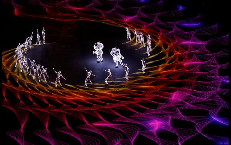 China mostró en el espectáculo elementos de su cultura, como los pandas. AP/C. Riedel