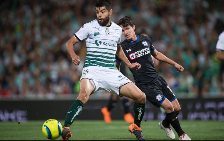 En el cierre de la fecha 9 en la Liga MX, Santos aprovecharon el mal paso celeste para sumar tres puntos. MEXSPORT /
