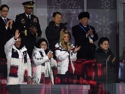 Ivanka Trump, hija del presidente estadounidense, estuvo en la clausura de Pyeongchang 2018 acompañada por el presidente surcoreano y el general norcoreano Yong Chol Kim. AFP/Z. Wang