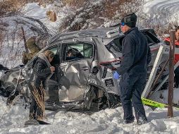 Fegan conducía una camioneta cuando trató de incorporarse a una carretera y fue golpeado por un autobús. TWITTER