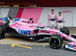 Los logotipos de Pemex son visibles en los espejos retrovisores del VJM11; la marca también está presente en los trajes de los conductores, la vestimenta del equipo y otros activos. AFP / J. Jordan