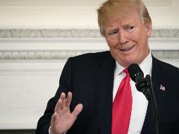 El mandatario habló este lunes en la Casa Blanca, en reunión con la mayoría de los gobernadores del país. AFP / M. Ngan