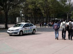 Autoridades mantienen la vigilancia al interior de la UNAM para evitar posibles delitos. SUN/ I. Stephens