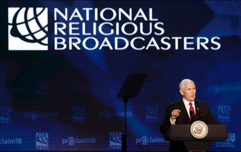 Mike Pence participa en un evento organizado por una organización antiabortista en Nashville. AP/M. Humphrey