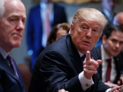 Trump afirmó estar dispuesto a enfrentar a la NRA en algunas propuestas. EFE / S. Thew