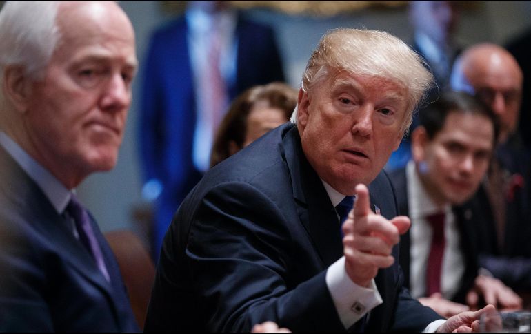 Trump afirmó estar dispuesto a enfrentar a la NRA en algunas propuestas. EFE / S. Thew