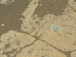 El vehículo explorador Curiosity de la NASA realizó la primera prueba de una nueva técnica de perforación en Marte. TWITTER / @MarsCuriosity