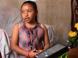 Xóchitl actualmente cursa el tercer grado de primaria en la escuela Josefa Ortiz de Domínguez. EFE / M. Mayahuel