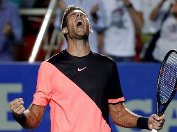 Juan Martín del Potro venció a Dominic Thiem en dos sets con marcador de 6-2 y 7-6 (7). EFE/J. Méndez