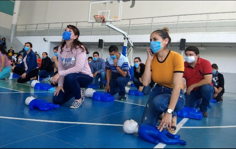 Además de la capacitación se concretaron los Programas Internos de Protección Civil para cada plantel. ESPECIAL/ Policía de Tlajomulco