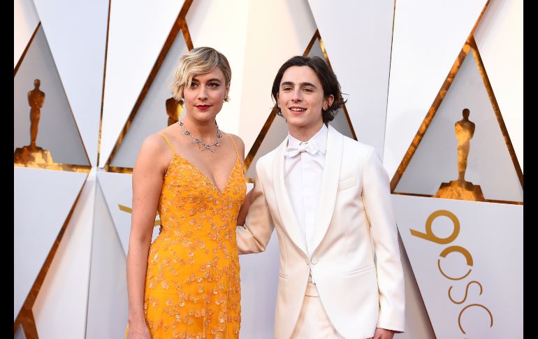Greta Gerwig y Timothee Chalamet.