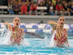 Pareja. Karem Achach y Nuria Diosdado competirán en la modalidad de dueto. MEXSPORT