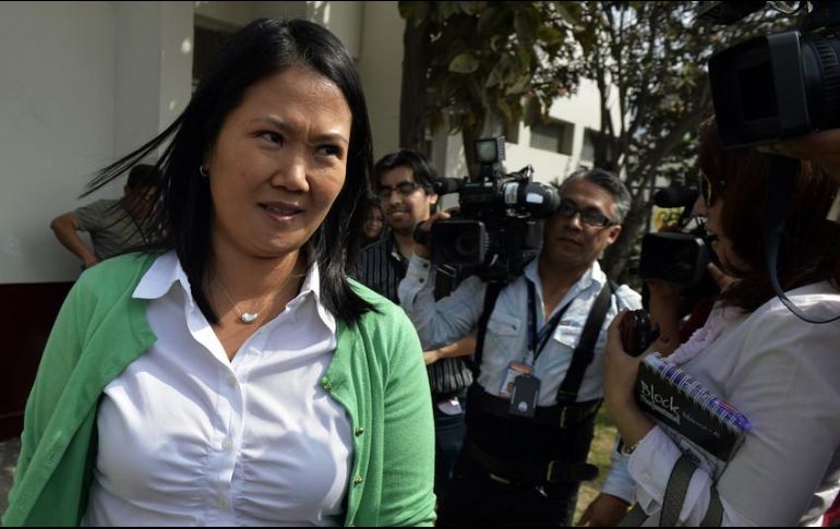 Fujimori no hablaba con la prensa desde que perdió las elecciones ante Kuczynski hace casi dos años. AFP / C. Bouroncle