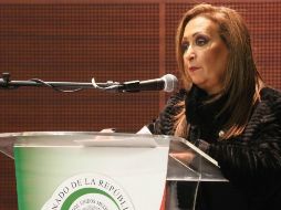 La senadora presidió el Foro Violencia contra la Mujer. TWITTER / @LorenaCuellar