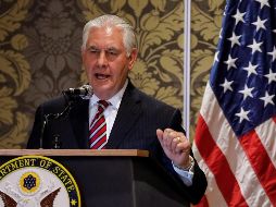 Rex Tillerson. El jefe de la diplomacia estadounidense habló con la prensa en Yibuti durante una gira por África. EFE/D. Kurokawa