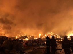 El terreno de 2.5 hectáreas queda resumido a cenizas. ESPECIAL / Protección Civil Jalisco