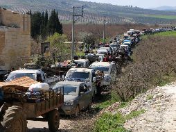 Miles de desplazados de Afrín han llegado en los últimos días a los pueblos de mayoría chií de Nubul y Zahrá. AFP/STRINGER