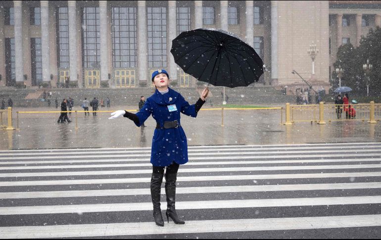Las precipitaciones fueron especialmente intensas a media mañana. AFP/F. Dufour