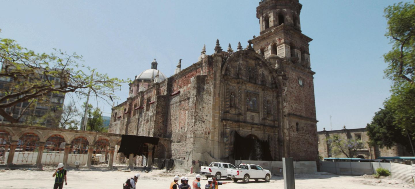 Intervención. En la primera etapa, en el Templo de San Francisco se hicieron trabajos en torre y campanarios, entre otros. EL INFORMADOR/F. Atilano