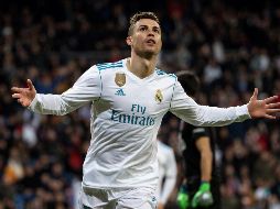 El astro de Madeira celebra su segundo gol de la noche.  EFE/R. Jiménez