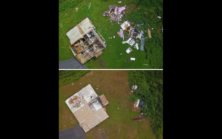 Aspecto de Barranquitas, donde una casa dañada fue demolida luego de que sus habitantes no pudieron repararla. AFP/R. Arduengo