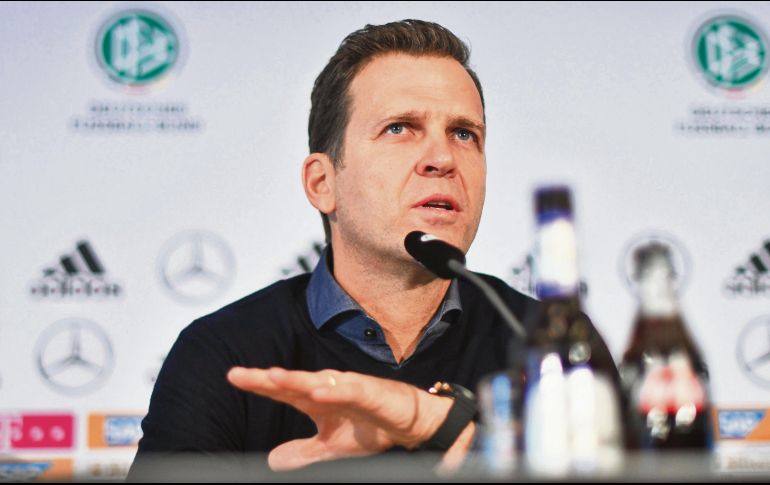 Oliver Bierhoff, mánager de la Selección Nacional de Alemania, señala que esperan a un México más agresivo que el de la Copa Confederaciones. AFP