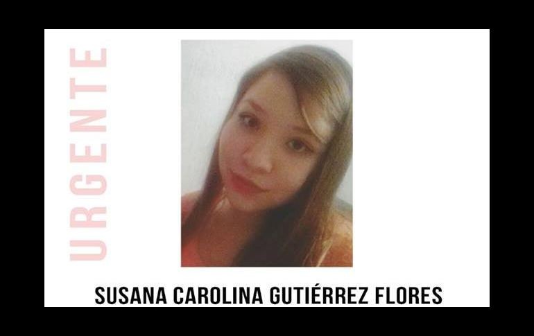 Susana Carolina Gutiérrez, estudiante de Psicología de la Universidad de Guadalajara y reportada como desaparecida desde las 6:00 horas del 21 de marzo. ESPECIAL