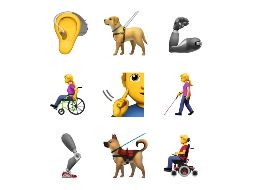 La compañía busca representar las capacidades diferentes de las personas, estos van desde problemas del oído, ceguera, prótesis y sillas de ruedas, hasta un perro guía y un aparato auxiliar auditivo. ESPECIAL / emojipedia.org