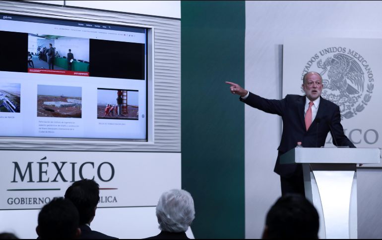 Federico Patiño habla sobre la construcción del Nuevo Aeropuerto Internacional de la Ciudad de México., SUN/A. Leyva